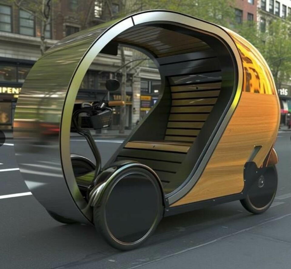 An eco-pod urban mobility solution made of recycled materials: ChatGPT, Midjourney Stoddard eco-Pod