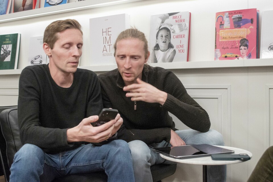 Party trick: spoofing facial recognition (Credit: Karolina Dabrowski) Nawka twins interview Laura3 copy
