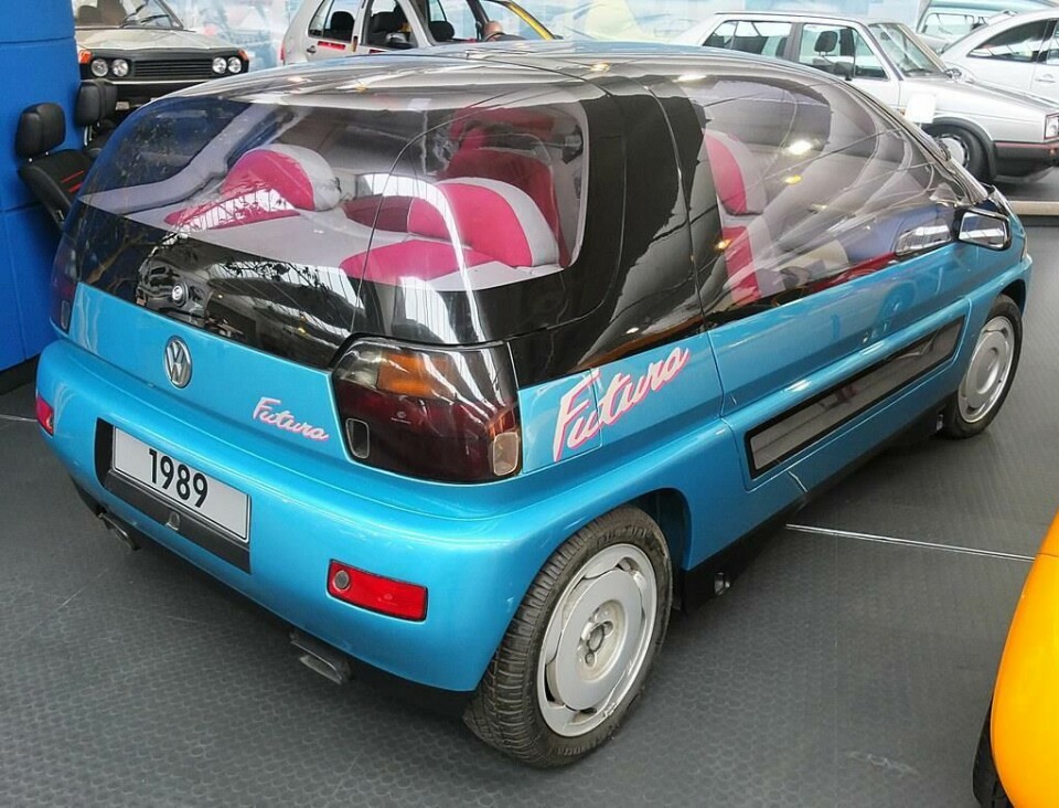 Unlike the sloping nose, the removable rear hatch was nearly vertical CDN_VW Futura_VWF-03
