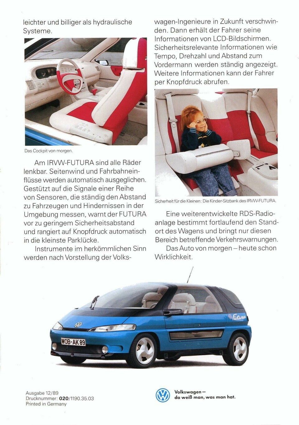 From the Futura brochure; good views of the interior, including the integrated child safety seat CDN_VW Futura_VWF-10