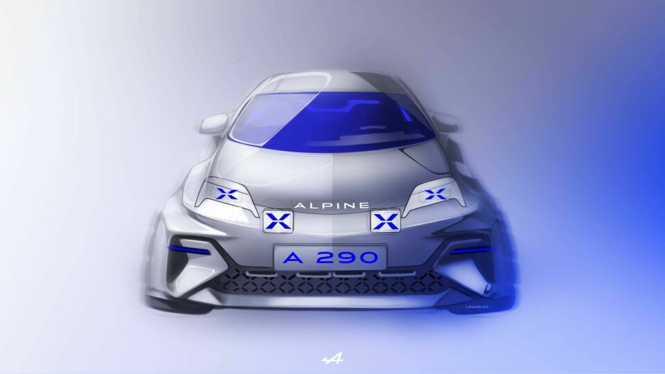 Early sketches of the pyramid-shaped silhouette Alpine A290 - Design genesis (14)