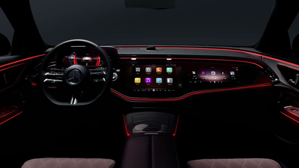 The 2024 Mercedes-Benz E-Class is slated to launch at the end of 2023, with a more sophisticated interface available later Mercedes Benz E Class interior UX 20240014_006