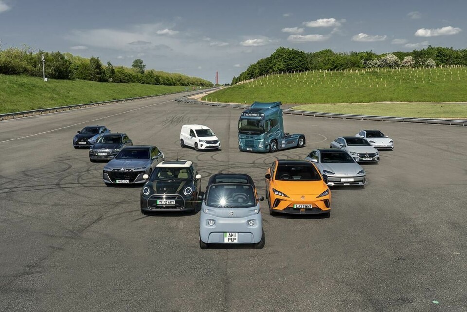 EVs accounted for the majority of cars on the forecourt Test-Day-vehicle-line-up-web