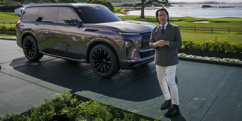 Alfonso Albaisa and Taisuke Nakamura on Infiniti QX Monograph Alfonso Aibasa with Infiniti QX Monograph hero