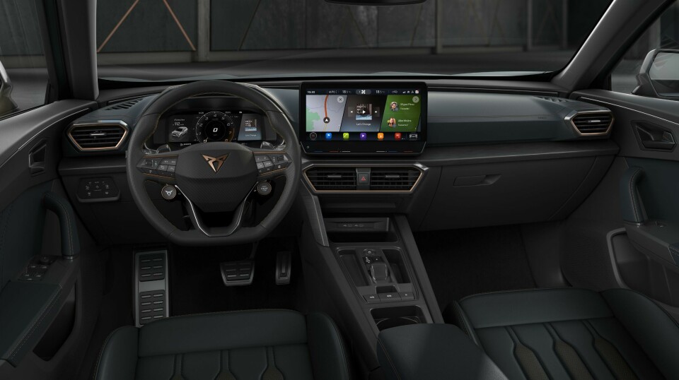 The interior of the Formentor is almost identical to that of the Seat Leon Cupra Formentor interior