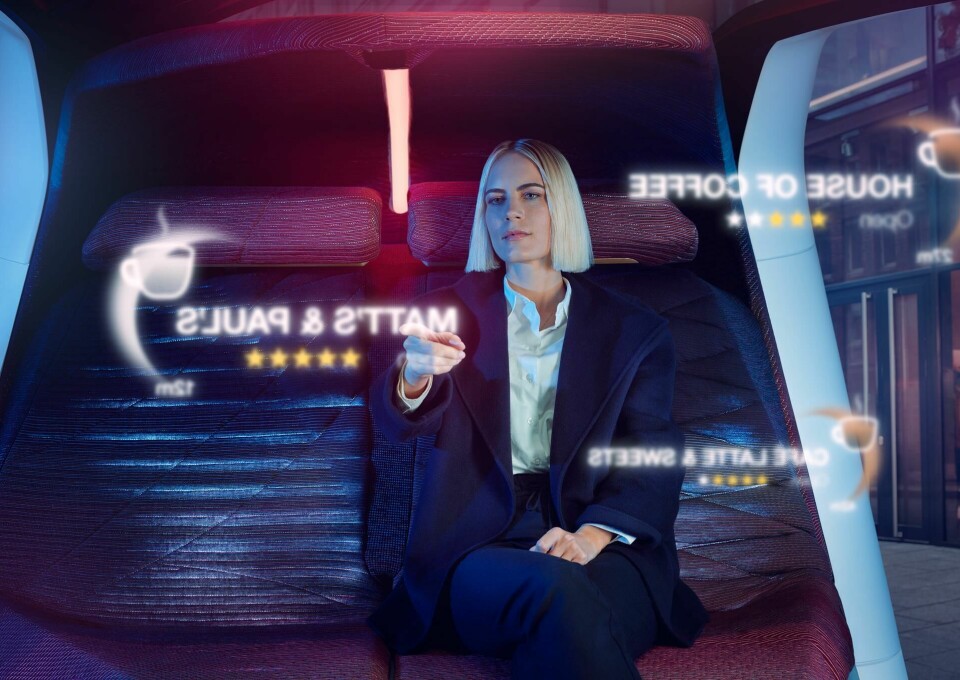 The 5G-connected systems knows where you’re looking and project extra info BMW i Interaction Ease 5G Augmented Reality