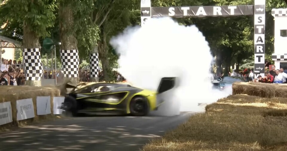 Lotus Evija X crashes at Goodwood Festival of Speed 2024 Lotus Evija X crash Goodwood 2024