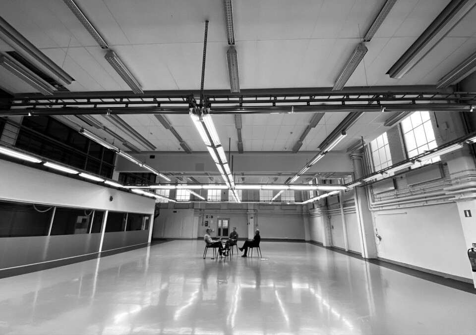 An early shot taken as the move began: with an expansive floorplate, the team focused on the creative division of space AFRY openair