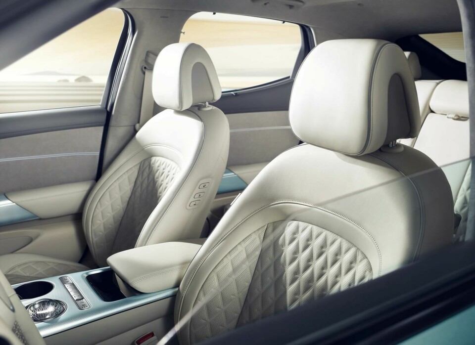 The Genesis GV60 has a plant-based leather interior Genesis GV60