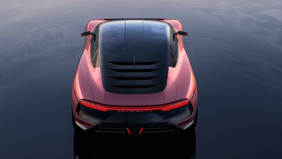 “Art over aero” – DeLorean dissects 2022 EV concept DeLorean concept rear