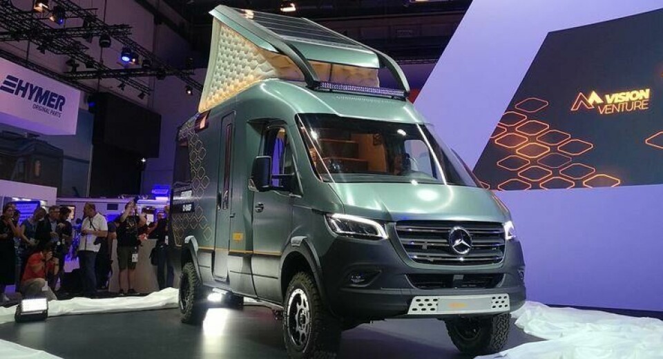The Mercedes Sprinter donor van is heavily modified to create the Vision Venture The Mercedes Sprinter donor van is heavily modified to create the Vision Venture