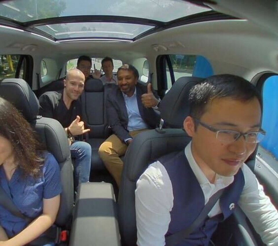 A “selfie,” of sorts, taken by the car itself NIO Nomi photo