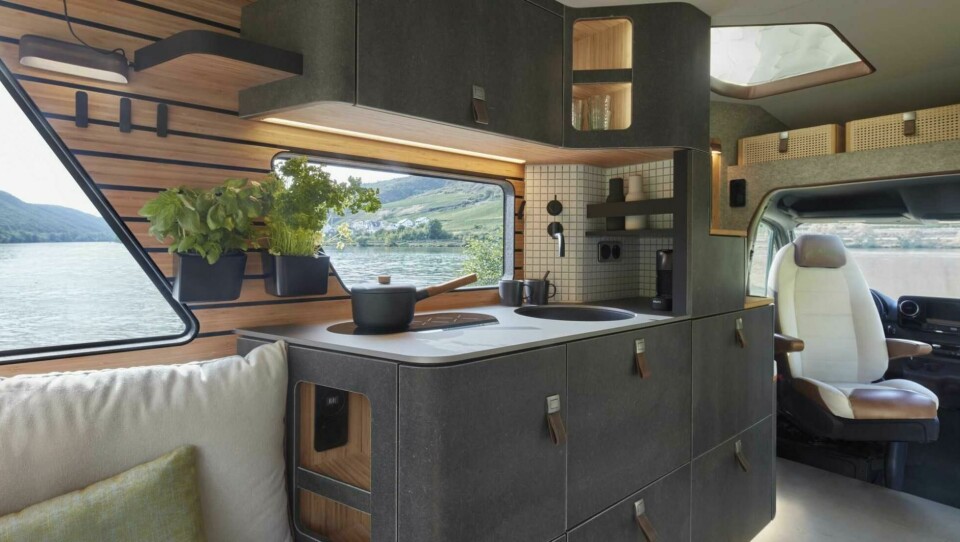 The kitchen and storage cubbies. Refrigerator is one of the drawers The kitchen and storage cubbies. Refrigerator is one of the drawers