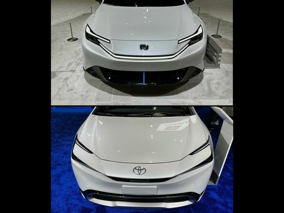 Separated at birth? The Honda Prelude (top) and the Toyota Prius (bottom) Prelude and Prius comparison