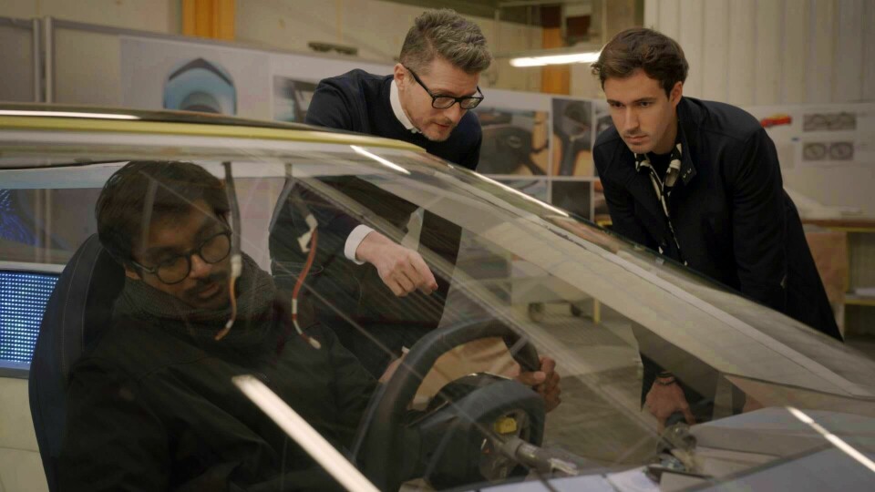 Lancia design team reviews the build (head of interiors, Gianni Colonello, centre) Lancia Design Team - build review (Colonello, centre)