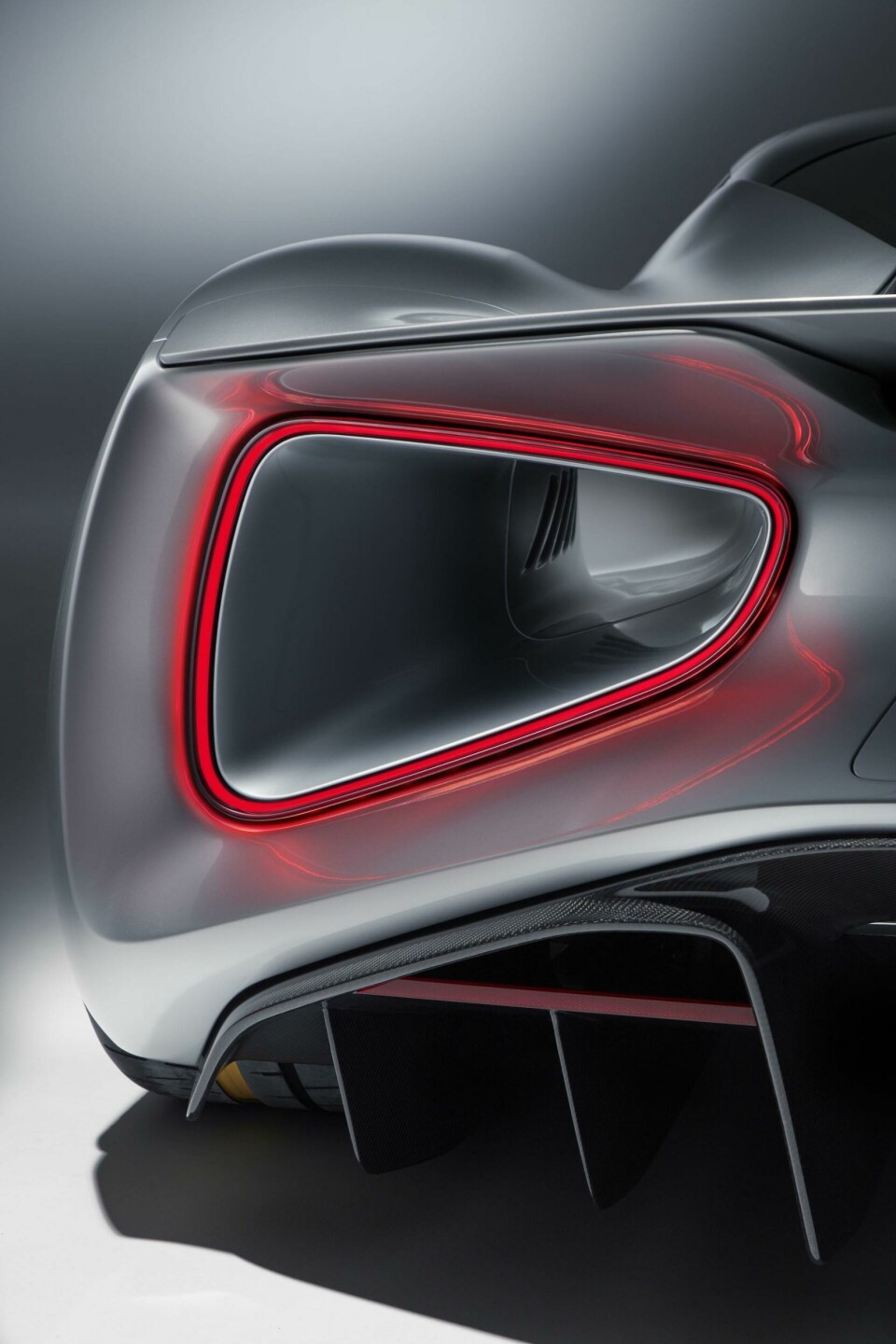 The business end of one of the Evija’s huge aero tunnels The business end of one of the Evija’s huge aero tunnels