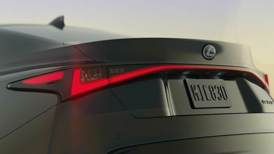Angular rear lights on the new Lexus IS Lexus IS rear light