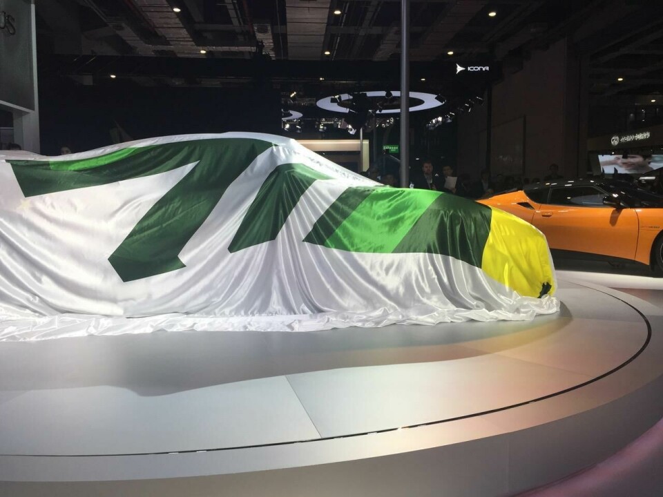 Lotus’s Evora GT4 Concept, under wraps in Shanghai CDN_Lotus Shanghai_GT4 under wraps