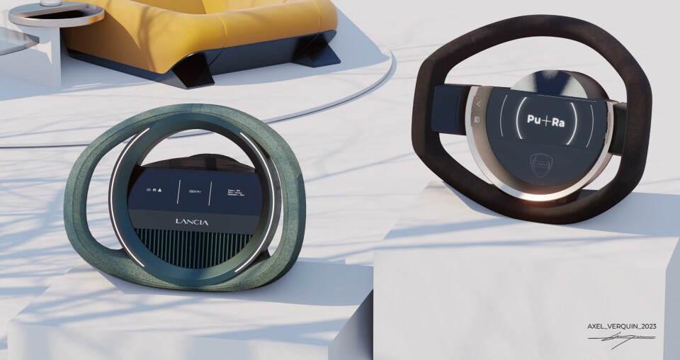 Renders of steering wheel proposals Lancia Pu+Ra HPE - int STEERING render