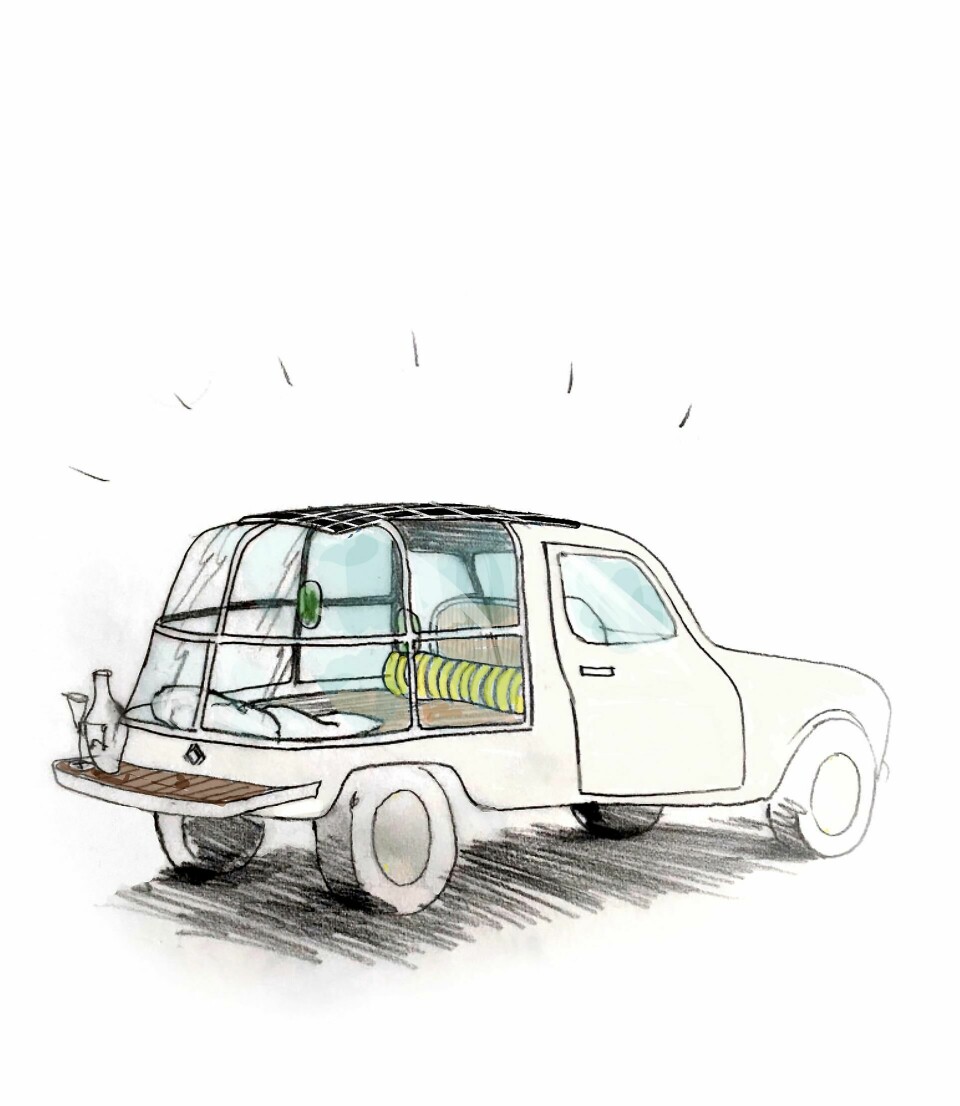 Renault SUITE No 4 concept sketch Renault SUITE No 4 concept sketch