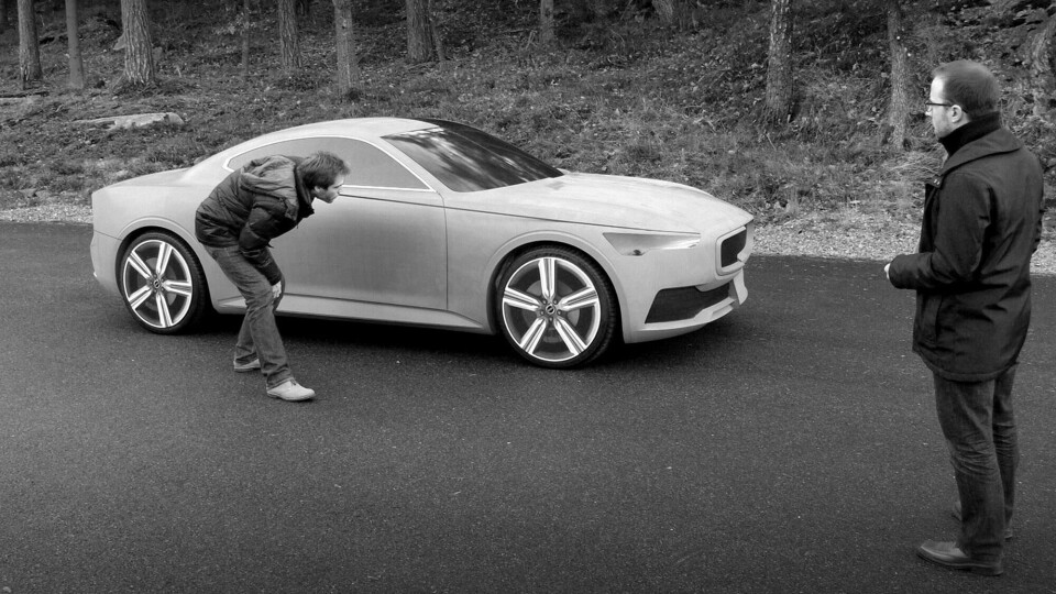 T. Jon Mayer (right) with Maximilian Missoni and a model of the Concept Coupe T Jon Mayer Maximilian Missoni 2