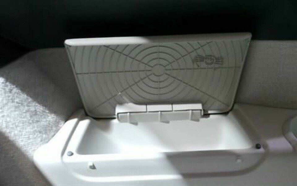 Spider in the third row (kids’) storage bin of the Volvo XC90 volvo-xc90 spider in kids storage bin