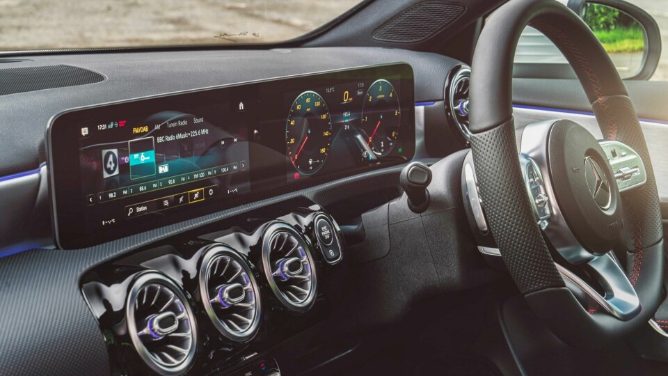 The current Mercedes A-Class’s screen arrangement The current Mercedes A-Class’s screen arrangement