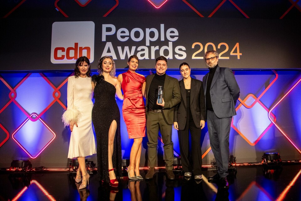 Zeekr wins Best Interior Design Team with Kimberley Harrington and Joanna Lomas from Ultrafabrics 20241205_CDN_PeopleAwardPresentations-17
