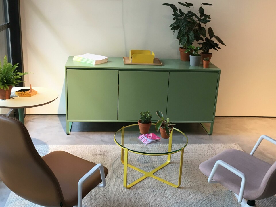 Homely rugs plus ice-cream colour tones for commercial furniture at naughtone CDN Clerkenwell Design Week 2019 naughtone