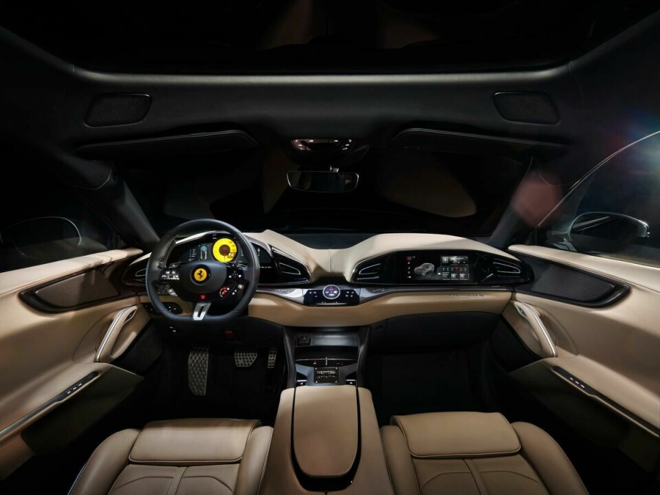 Ferrari Purosangue featured a new version of Alcantara comprising 68% post-consumer recycled polyester Ferrari Purosangue interior 2