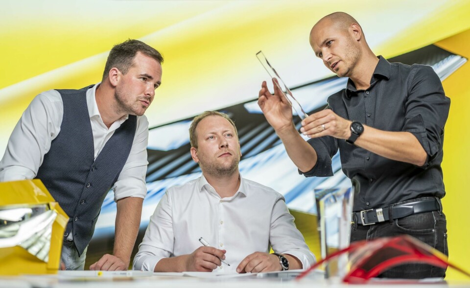 Senior exterior lighting designers Martin Paclt (left) and Michal Hess with lead exterior lighting designer Petr Nevřela (far right) ŠKODA lighting design team (from left to right)- Martin Paclt (Senior Exterior Lighting Designer), Michal Hess (Senior Exterior Lighting Designer), and Petr Nevřela (Lead Exterior Lighting Designer)