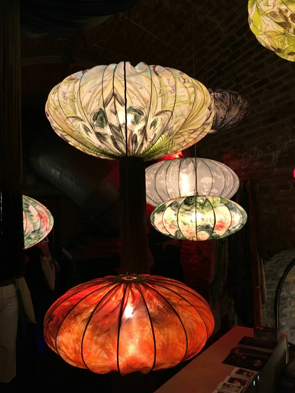 Silk lanterns by Esther Patterson for Curiousa&Curiousa CDN Clerkenwell Design Week 2019 Curiosa