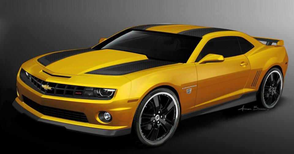 Rendering of the Chevrolet Camaro Bumblebee: A tie-in to the “Transformers” movie franchise Camaro BumbleBee