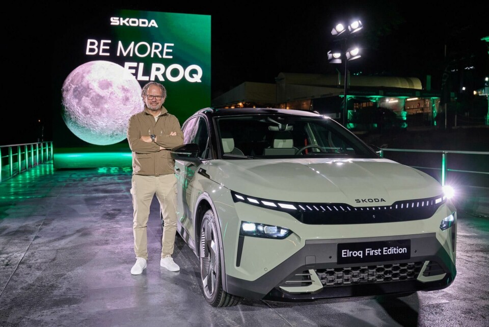 Skoda’s design chief Oliver Stefani with the new Elroq 241001-world-premiere-of-the-all-new-skoda-elroq-4_75f56f3d-1920x1280