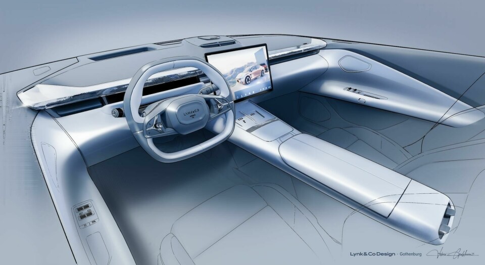 A sketch by lead designer Victoria Gadzhieva Interior press sketch_ LynkcoDesign_Victoria Gadzhieva_01