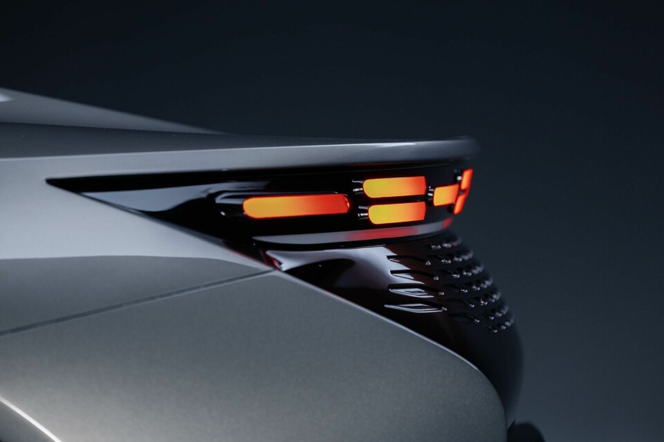 Tail of the Bertone GB110 is architectural in its design Bertone GB110 rear tail detail
