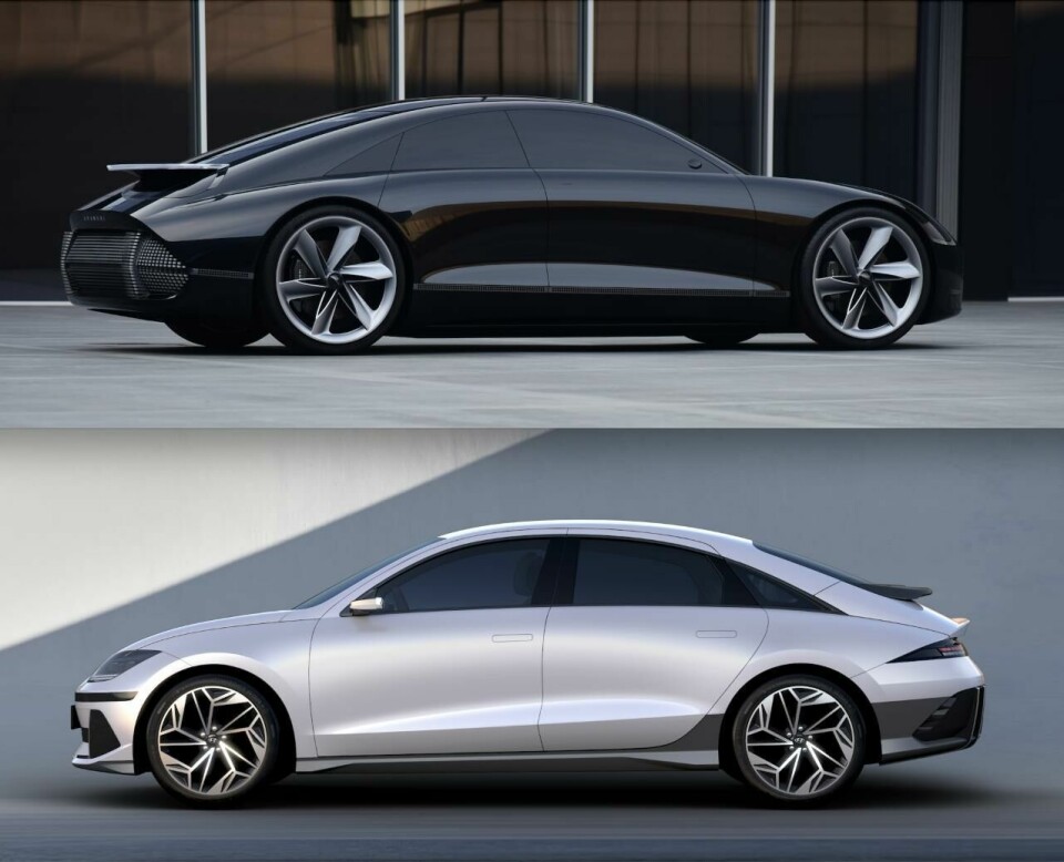 Hyundai Prophecy vs 2022 Ioniq 6 Hyundai Prophecy vs 2022 Ioniq 6 - profiles