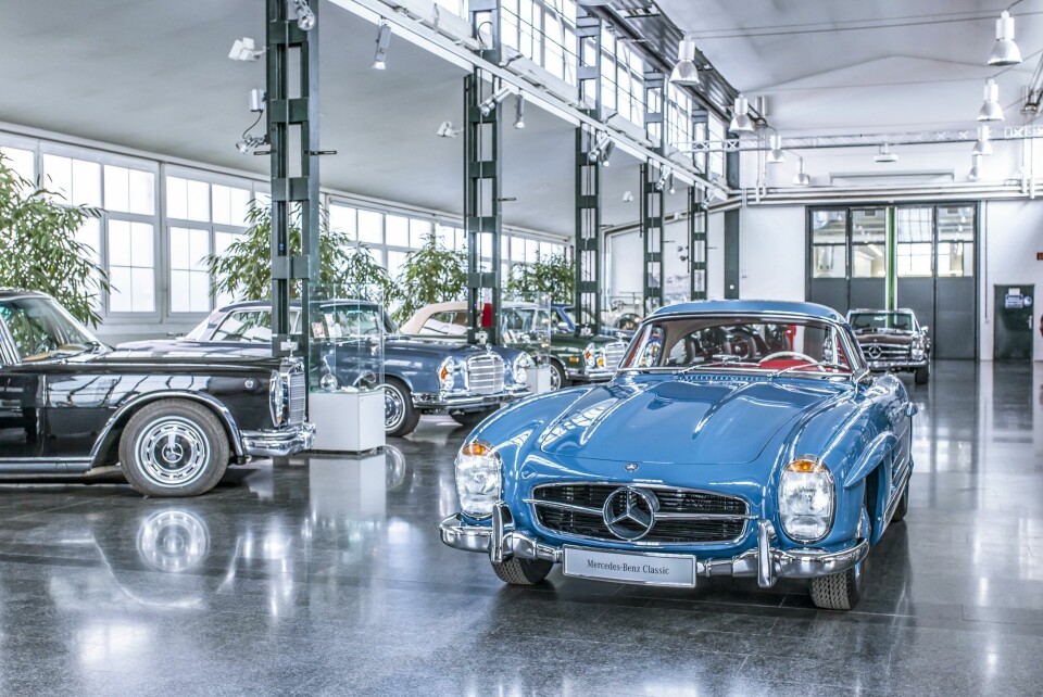 A ’50s 300 SL at the Mercedes-Benz Classic Centre in Fellbach 24C0039_003