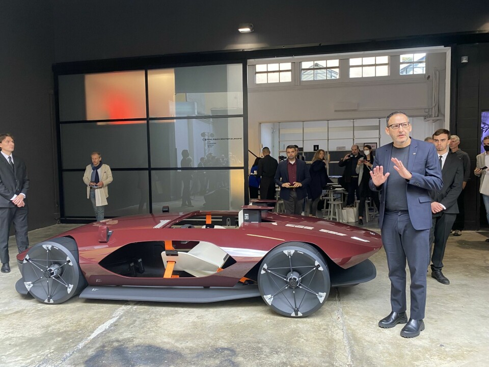 Studio director Stephane Janin with the Milan studio’s first concept car, Barchetta, which is inspired by classic Italian sports cars Fiat Barchetta concept 4 iphone
