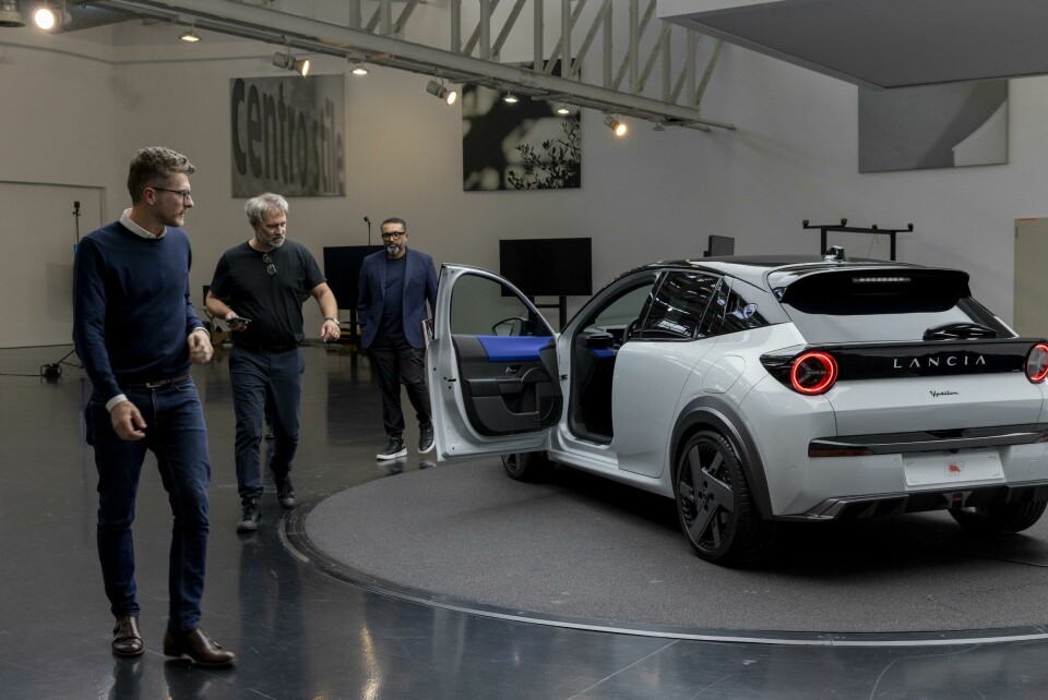 Gianni Colonello (left) with CDN’s James McLachlan and Abel Sampson Lancia studio visit with Gianni Colonello and Laura Brunet _10