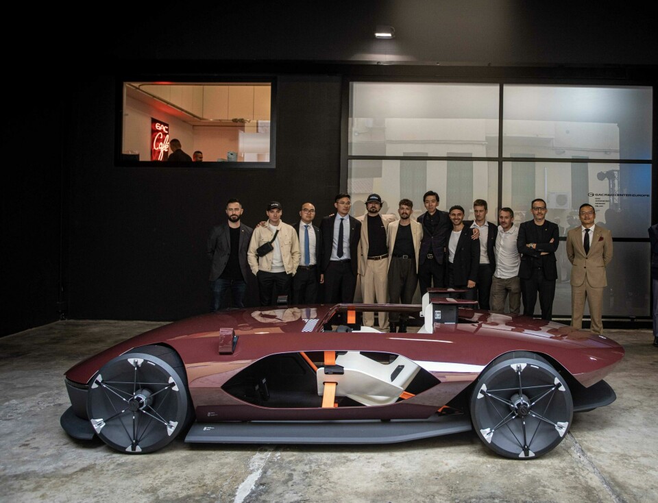The Milan studio team celebrating the reveal of the concept (although at just two months, it was hardly a long wait) show car1