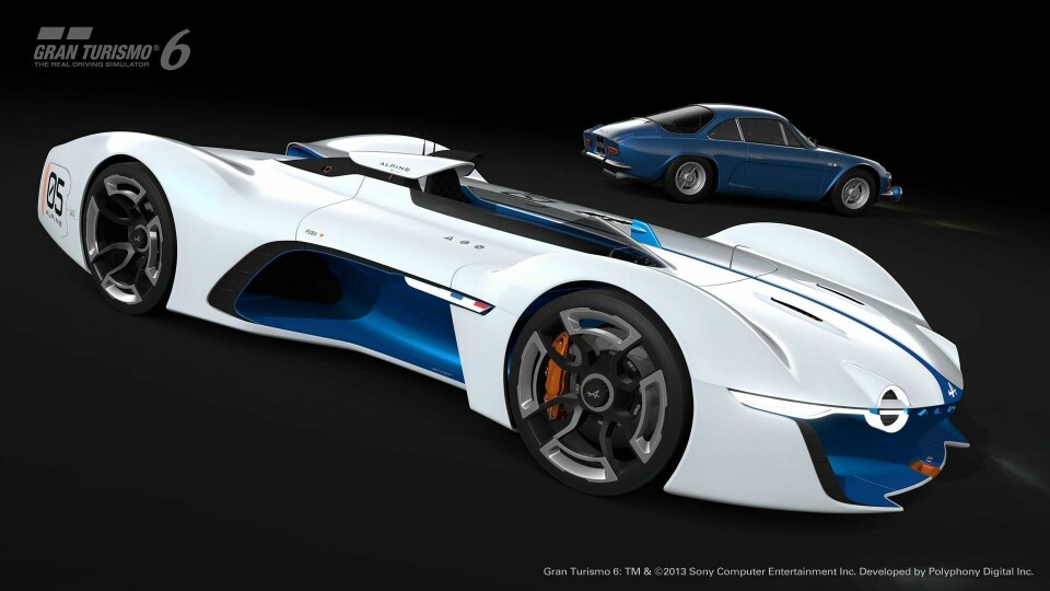 That excellent retro wheel design can now be had on the A110 Légende Alpine Vision Gran Turismo vs A110_GT6