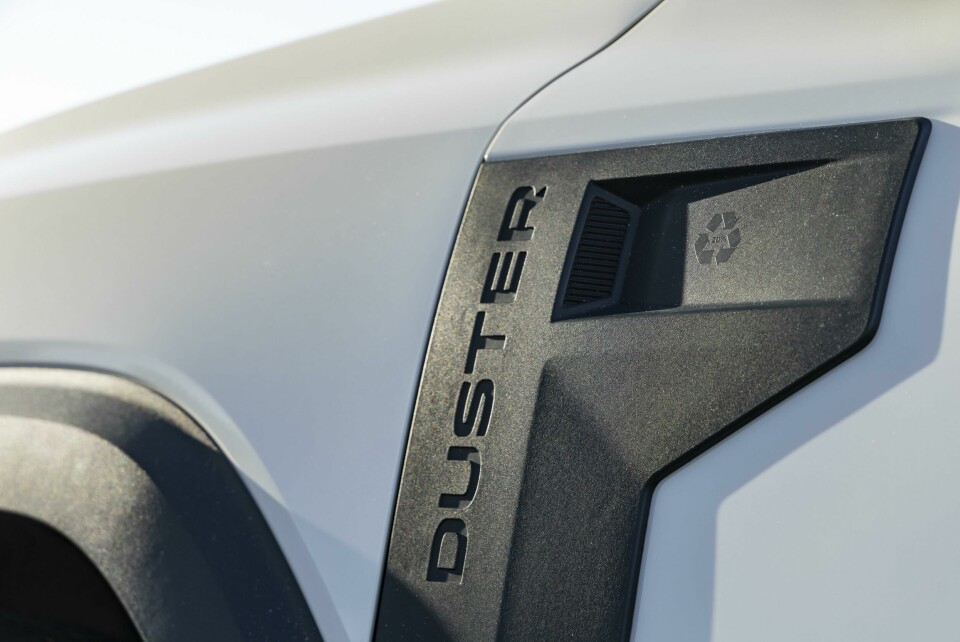 The Starkle material up close, shown recently on the Manifesto concept Dacia Duster Extreme Mk3 - ext recycled (detail)