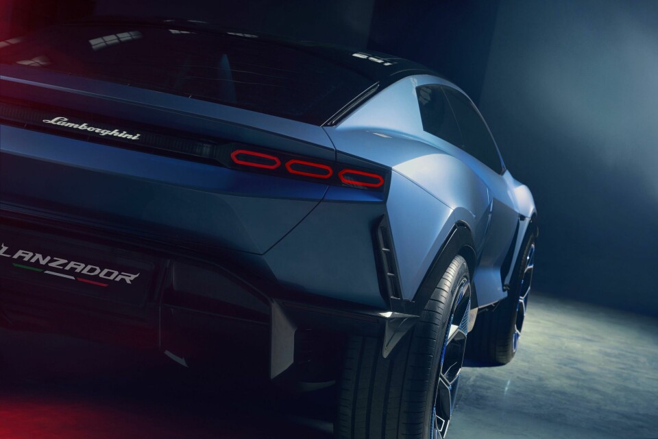 The enormous rear tyres of the Lamborghini Lanzador Lamborghini Lanzador rear tyre