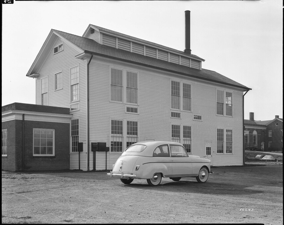 Ford’s 1941 Soybean Plastic Car, shown here at Chemical Labratory Greenfield Village 1941 Ford Soybean Plastic Car - at Chemical Labratory Greenfield Village neg DBN16643