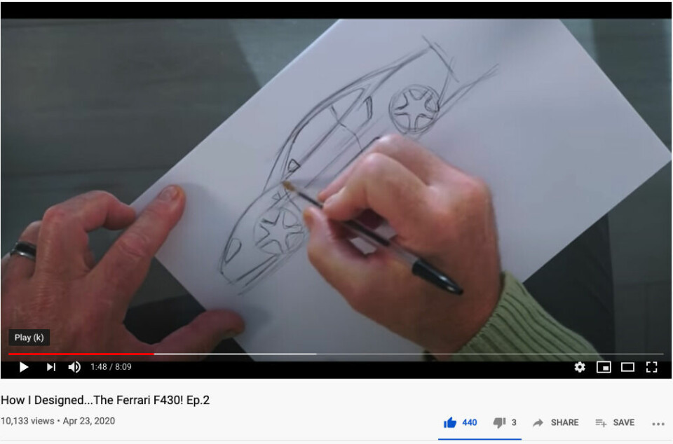 Frank Stephenson on the Ferrari F430 Frank Stephenson on the Ferrari F430