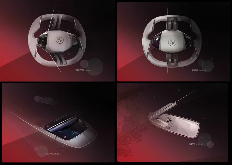 Sketches of the new Hypersonx wheel and other controls BMW Neue Klasse X 2024 reveal43458-lowRes