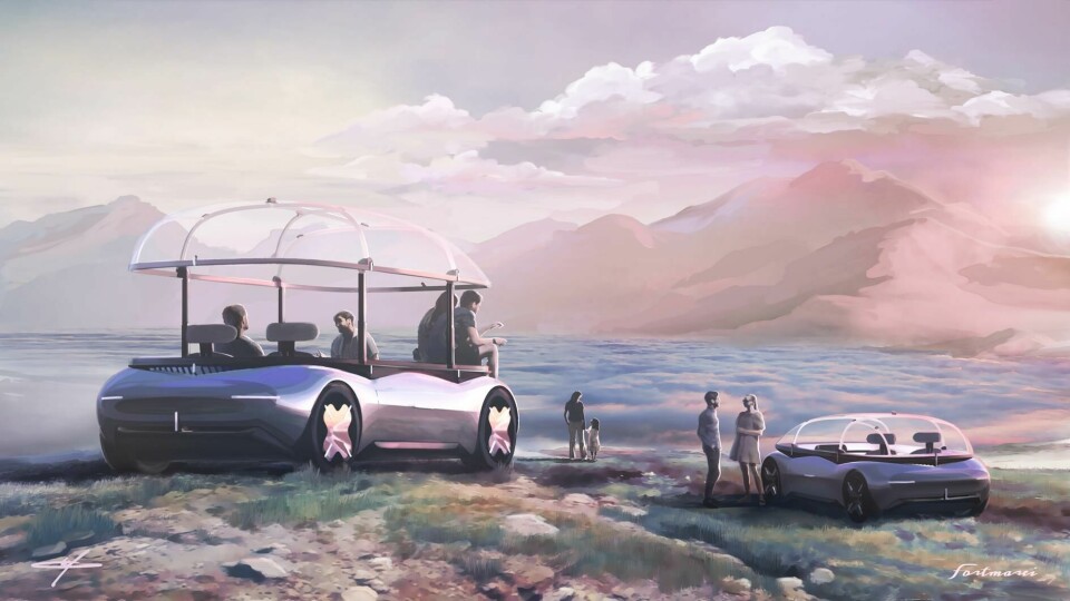 Such a vision may be a way off, but the appeal of an open, relaxing interior seems clear Asahi Kasei autonomous vehicle concept AKXY2 official sketch 5