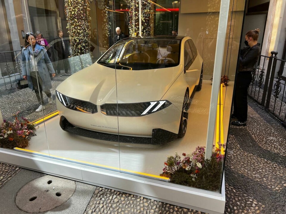 BMW Neue Klasse in a vitrine BMW Neue Klasse in a vitrine
