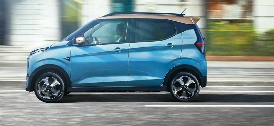 Mitsubishi models tiny EV on much larger cousins Mitsubishi eK X EV resized opener